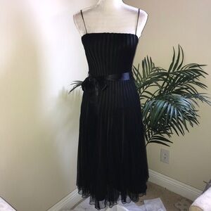 JS Collection Mesh Satin Sleeveless Overlay Dress